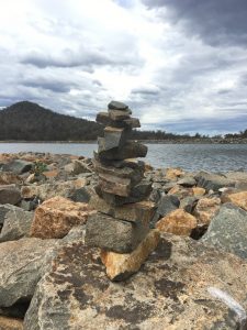 My 11-level cairn - Arthurs Lake, Tasmania